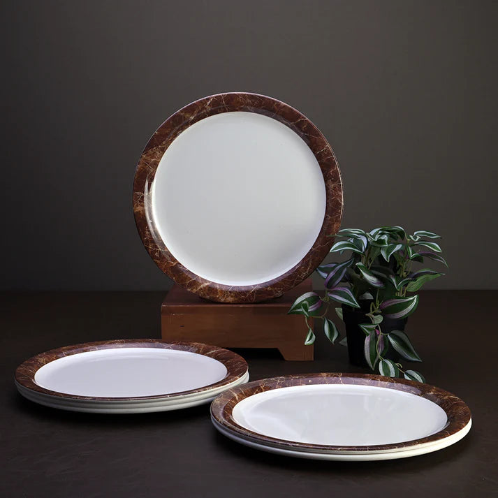 6pc Side Plate Set 19 cm: Brown Grunge