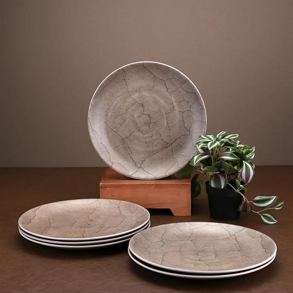 6pc dinner plate set 26.7 cm: Crackle