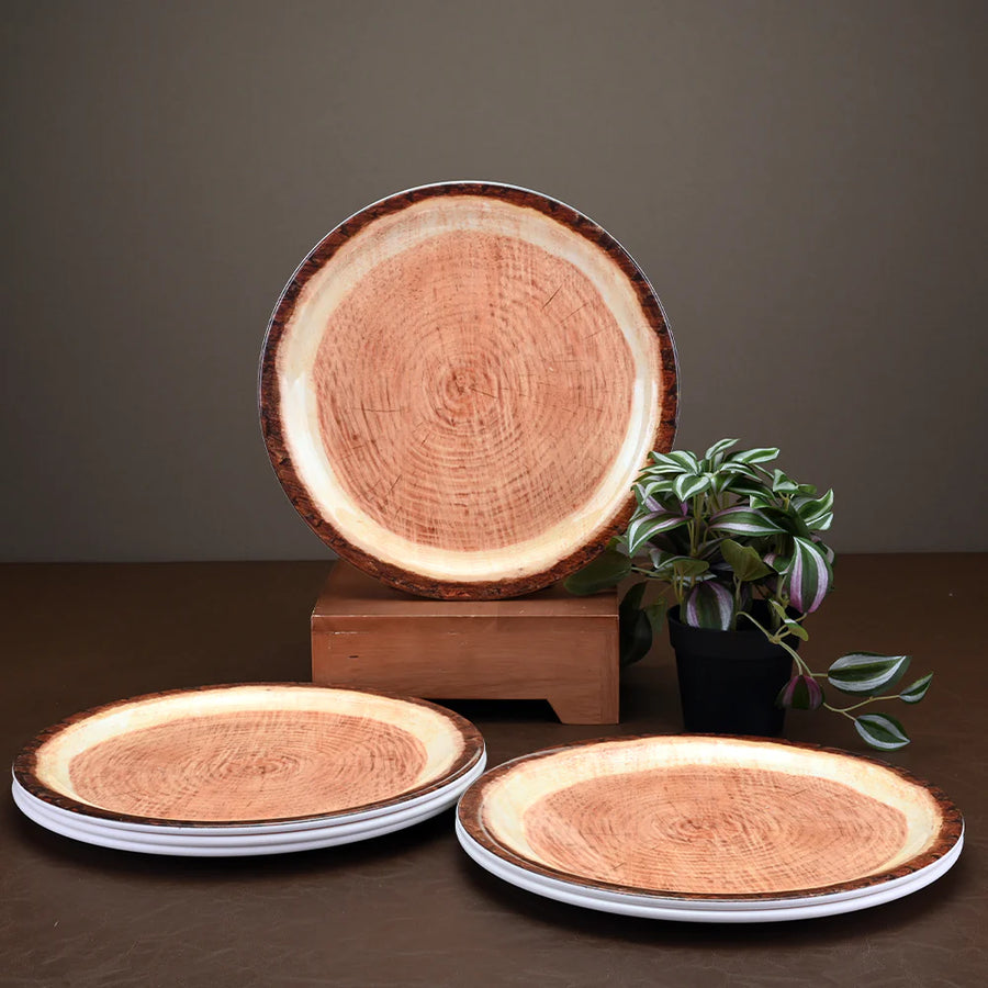 6pc Side Plate Set 19 cm: Wood Bark