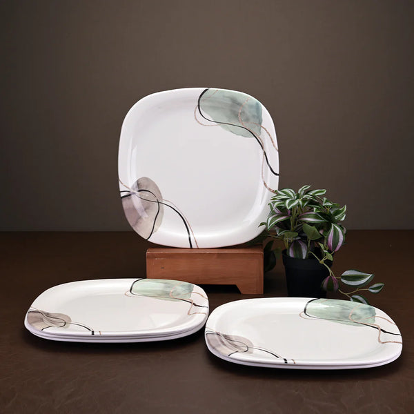 6pc dinner plate set: Crystalline