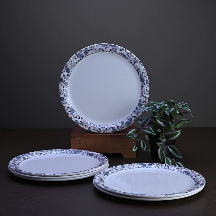 6pc dinner Plate Set: Indie Paisley