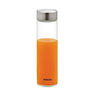 NEO GLASS BOTTLE SILVER SS LID 550ML