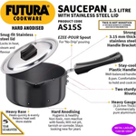 HAWKINS-EZEE H.A SAUCE PAN 1.5L (AS15S)