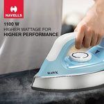 HAVELLS-DRY IRON HAWK BLU 1100W (ZB110)