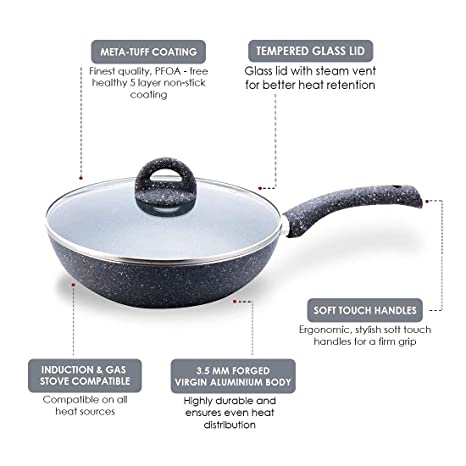 WC GRANITE WOK WITH LID