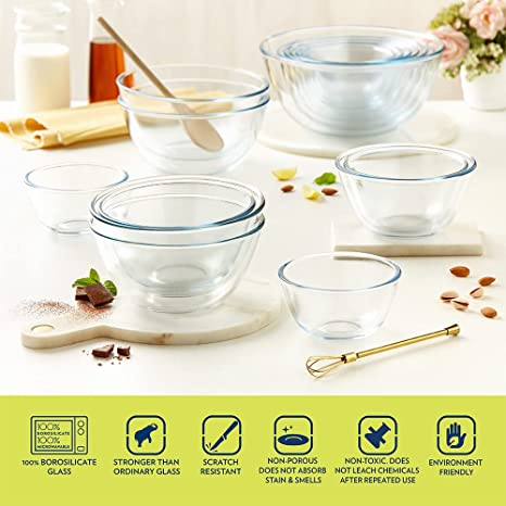 MIXING BOWL 1.3LTR WITH PLASTIC LID