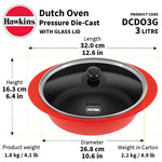 Hawkins - 3L DIE CAST DUTCH OVEN (DCD03G)