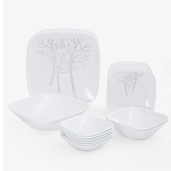 CORELLE-SQ DINNER SET 21PCS-FROST