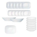 CORELLE-SQ DINNER SET 21PCS-WFW