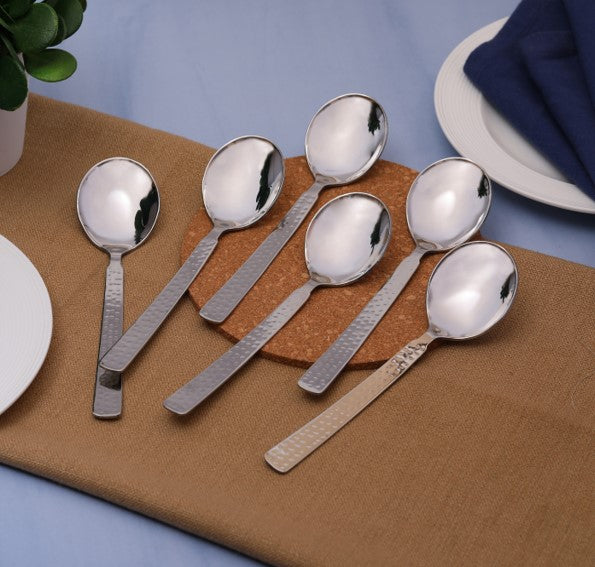 RAMSON-DELUXE HAMMERED DESSERT FORK 6PC