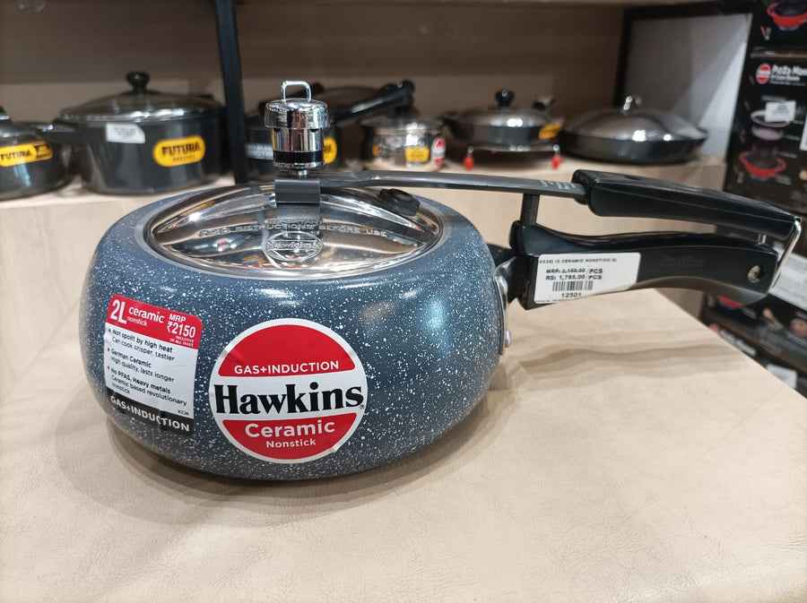 Hawkins Ceramic Nonstick Pressure Cooker 2 Liter